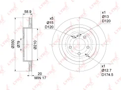 ���� ��������� ������������� (350x20) | ��� | LYNXauto BN1064 BN1064 ����
