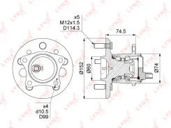 ������� LYNXauto WH-1494 WH1494 ����