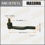 ���������� ������� ���� Masuma Toyota Camry / ACV30 01-03 LH Masuma ME3751L, ����� ME3751L ����
