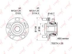 ������� ������ | ����� ����/��� | Nissan X-Trail (_T31) 07-15 / Qashqai (J10E) 07-13 / Juke (_F15) 10- LYNXauto WH1196 WH1196 ����