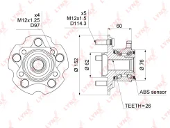 ������� ������ | ��� ����/��� | Toyota RAV4 (_A3_, _A4_) 05- / Harrier (_U6_) 13- / Auris / Blade (_E154) 06- LYNXauto WH1034 WH1034 ����