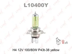 ����� H4 12V 100/80W P43T-38 Yellow LYNXauto L10400Y L10400Y ����