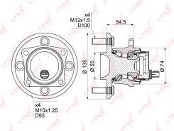 ������� ������ | ��� ����/��� | Toyota Corolla (_E12_) 01-06 (EURO) / Sienta (NCP8_) 11- LYNXauto WH1019 WH1019 ����