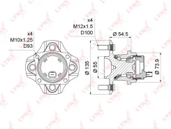 ������� ������ | ��� ����/��� | Toyota Corolla / Fielder (_E12_) 00-06 (Japan) LYNXauto WH1133 WH1133 ����