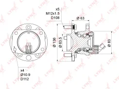 ������� ������ | ��� ����/��� | Ford Mondeo (B_Y) 00-07 LYNXauto WH1226 WH1226 ����