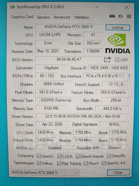 GeForce RTX 3060 Ti ����