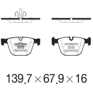 ������� ������ BMW 7 F01 08-15 SP2213 Sangsin Brake SP2213 SP2213 ����