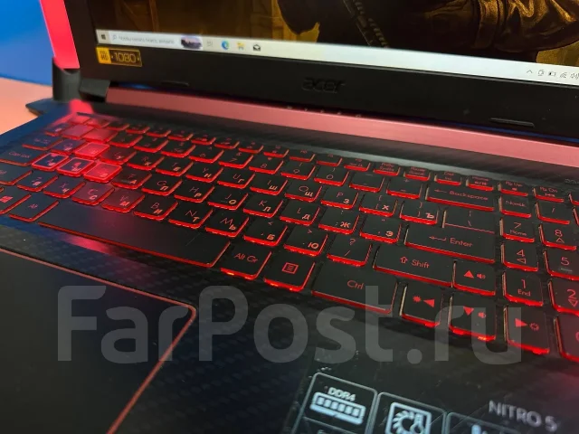 Acer Nitro 5. 15.6", 4����, ��� 8 ��, ���� 650���, WiFi: 1, Bluetooth: 1, ����������� �� 2��. ����