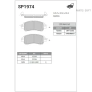 ������� �������� ��������! Mazda 2 1.5 14 Sangsin Brake SP1974 SP1974 SP1974 ����