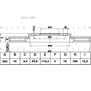 ���� ��������� KIA Cerato/SOUL 09- ����. Blitz BS0450 BS0450 ����