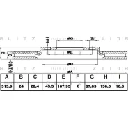 ���� ��������� Mitsubishi Pajero Sport 03- �����. ����. Blitz BS0411 BS0411 ����
