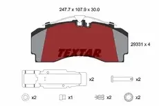 ������� ��������! Pro Tec S, WVA29331 � �/�, ��� ������, 247.3x109.5x30 Scania 2933101 Textar 2933101 2933101 ����