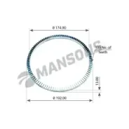 ������ ABS! �������� d192x174x13mm Z=100Nos Scania P/G/R/T Mansons 100.067 100067 ����