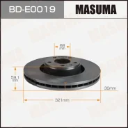 ���� ��������� Masuma, front AUDI A6 04-11, �������� BDE0019 ����