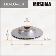 ���� ��������� Masuma, rear BMW 5-Series / 530dX 19-, ������ BDE0409 ����