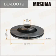 ���� ��������� Masuma, front AUDI A6 04-11 BD-E0019, �������� BDE0019 ����