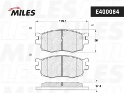 ������� ��������� �������� (��� �������) (����� Low-Metallic) (Hyundai Accent III (MC), I20 (PB), KIA RIO II) (TRW GDB3420) E400064 E400064 ����