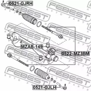 ���������� ������� ������ Febest 0521GJRH 0521GJRH ����