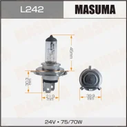 ����� ���������� Masuma Clearglow H4 (P43t, T16), 24�, 75/70��, 3200�, 1 ��, ���. L242 L242 ����