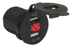 �������� ������ USB, �������, 12/24�, 5�/2,4 � 2,4A, ���������, ��������� ����
