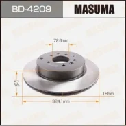 ���� ���������, rear Mazda CX-9 / TB#9# Masuma BD-4209 / BD4209, ������ BD4209 ����