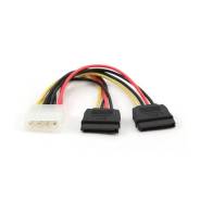 ������ ������� Cablexpert Sata Molex 4pin-Sata 15pin x2 ׸���� ����