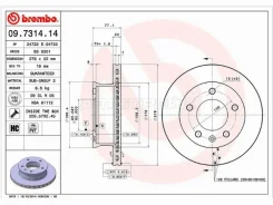 ���� ��������� (�������) Mercedes-Benz Sprinter 95-18 / Sprinter classic RUS 13-20 Brembo 09.7314.14, �������� 09731414 ����