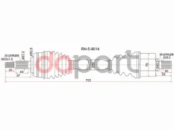 ������ � ����� FR LH Renault Fluence 10- 1.6 ���� SAT RN-5-9014, �����/������ �������� RN59014 ����