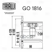 ���� ���������� �������� AUDI A3/SEAT LEON/Skoda Octavia/VW Passat 34x108 [178Trialligo1816] GO1816 ����