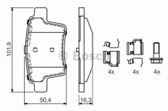 ������� ��������� ������ �������� �������� FORD Mondeo III (2000-2007) 2004 [178Bosch986494076] 986494076 ����