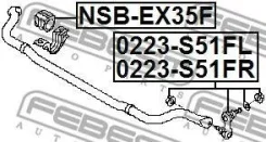 ������ ��������� ������������� ������ Infiniti FX 35/50 (S51) (2008) [178Febest0223S51FR] 0223S51FR ����