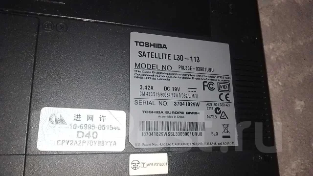Toshiba Satellite L30-113. 15.4", 1,7����, ��� 1024 ��, ���� 60���, WiFi: 1, ����������� �� 1��. ����