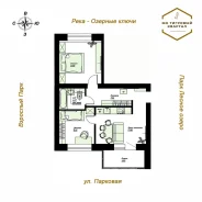 2-���������, ����� �������� 1/2. ����������, 51,7���.��., 1/4 ���� ����� � IV ��. 2026 ����