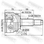 ���� �������� 28x58x28 | ����/��� | Febest 1510T18A48 1510T18A48 ����