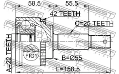 ���� �������� 22x55x25 | ����� ����/��� | Febest 0210N16A42 0210N16A42 ����