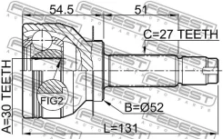 ���� �������� 30x53.6x27 | ����� ����/��� | Febest 0810B13 0810B13 ����