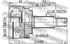 ���� �������� 25x64.5x30 | ����� ����/��� | Febest 1210IX35MTA48 1210IX35MTA48 ����
