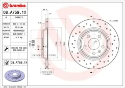 ���� ��������� ������ 08. A759.1X Brembo 08A7591X 08A7591X ����