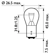 ����� 24V P21/5W BAY15d (�������, 2��) Philips 13499B2 13499B2 ����