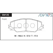 ������� ��������� Toyota RAV 4 05 �������� Advics SN135 Advics SN135 SN135 ����