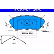 ������� �������� �. Toyota Camry ACV 40/45 06 ATE 13046057642 13.0460-5764.2 GDB3429=D2270-01 [0446533450] ! ATE 13046057642 13046057642 ����