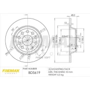 ���� ��������� ������! VW Passat 1.62.0FSI/1.92.0TDI 05 Fremax BD5619 Fremax BD5619 BD5619 ����