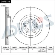 ���� ��������� Honda Pilot 08-/Acura MDX 06- �������� Advics C6F573B Advics C6F573B C6F573B ����