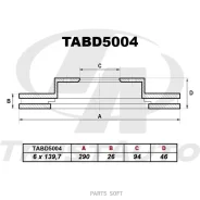 ��������� ���� (TA); TABD5004 (FR) Pajero V65/68/73/75/78W (99-)/Pajero/Montero(EUR) V64/65/68/74/75/78W (00-) Trustauto TABD5004, ������ �������� TAB...