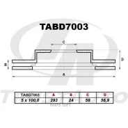 ��������� ���� (TA); TABD7003 (FR) Forester SF/SG/SH5 S10 (97-)/Impreza GD/GG G11 (01-)/ GH8 (07-)/Legacy BE/BH/BP5 B12 (02-)/BL5/BP9/BPE B13 (02-) Tr...