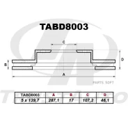 ��������� ���� (TA); TABD8003 (FR) Escudo TA01W, TD01W - 5DR (96-)/Jimny SN413V, SN415VD (03-)/Vitara SE416, SE419D (90-98) Trustauto TABD8003, ������...