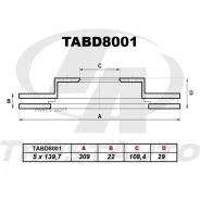 ��������� ���� (TA); TABD8001 (FR) Escudo TA02W, TA52W, TD02W, TD32W, TD52W, TD62W, TL52W, TX92W - 5DR (98-)/Grand Vitara SQ420W, SQ625 (98-03)/(FT, G...