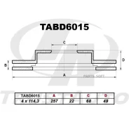 ��������� ���� (TA); TABD6015 (FR) Bluebird U14 (00-)/Bluebird Sylphy G10 (00-)/Expert VW11 (00-)/Primera Wagon WP11 (00-)/Primera Camino P11 (00-)/Su...