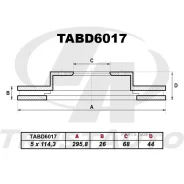 ��������� ���� (TA); TABD6017 (FR) Dualis Japan J10 (07-13)/Rogue S35 (07-)/X-Trail T31 (07-) Trustauto TABD6017, ������ �������� TABD6017 ����