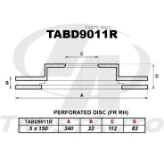 ��������� ���� (TA); TABD9011R (FR RH) LAND Cruiser UZJ200, VDJ200 (07-12)/Lexus 570 URJ201 (07-) Trustauto TABD9011R, ������ �������� TABD9011R ����